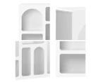 Oikiture Display Shelf Storage Stand Shelves Unit Bookcase Bookshelf Rack White