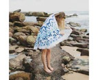 Round Beach Towel/Picnic Blanket - Watercolour