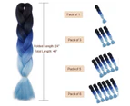 Coloured Jumbo Braiding Hair Extensions Braids Twist Hight Temperature Kanekalon - C14