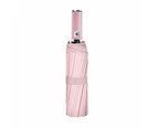 Vibe Geeks 10 Ribs Fully Automatic Reverse Closing Umbrella With Led Flashlight - Pink