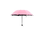 Fashion Printed Auto Foldable Sun Rain Anti Uv Umbrella Rose Red