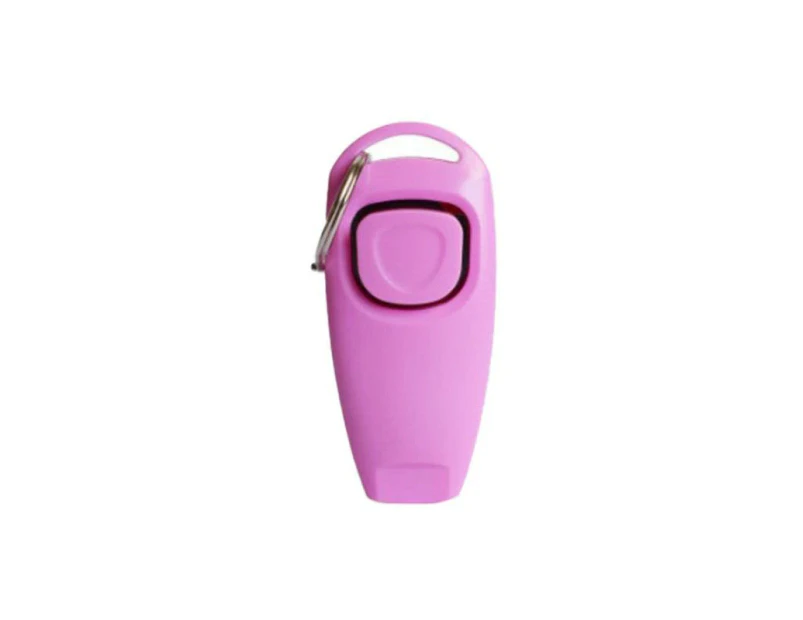 Dog Training Whistle Clicker Combo To Stop Pet Barking Obedience Train Skills Au - Pink