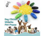 Dog Training Whistle Clicker Combo To Stop Pet Barking Obedience Train Skills Au - Pink