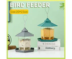 Garden Hanging Wild Bird Feeder Birds Gazebo Shape Container Waterproof Outdoor - Green