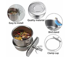 2X 4/5/6Cm Parrot Pet Stainless Steel Food Water Bowl Bird Feeder Crate Cage