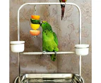 Pet Stainless Steel Bird Parrot Cage Skewer Food Meat Stick Spear Fruit Holder