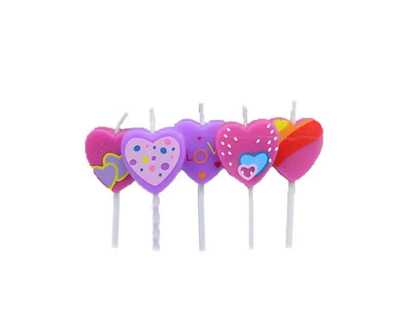 Birthday Cake Candle Party Decorations Cute Characters Kids Featured Cards New - Heart