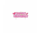 Birthday Cake Candle Party Decorations Cute Characters Kids Featured Cards New - Candy Pink
