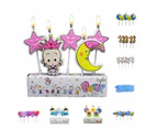 Birthday Cake Candle Party Decorations Cute Characters Kids Featured Cards New - Heart + Baby Girl