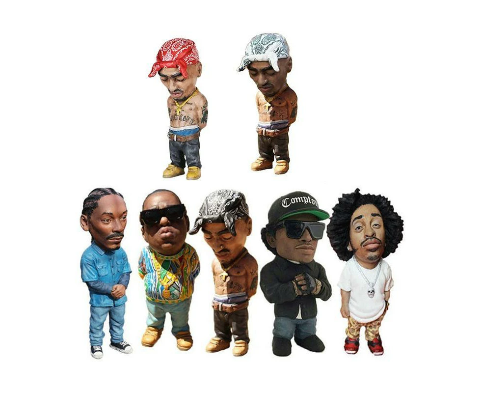 New Rapper Star Cool Hip Hop Guy Ornaments Creative Desktop Statue Home Decorate