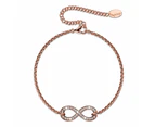 Infinity Bracelet Embellished with Swarovski® Crystals in Rose Gold