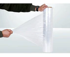 Stretch Wrap Shrink Wrap 500mm x 240M 23Micron Durable Clear Cling Plastic Pallet Self-Adhering Packing Film 2 Rolls