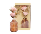 Urban Dried Flower 100ml Glass Scented Rose Reed Diffuser Home Fragrance Pink