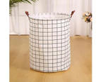 GOMINIMO Multipurpose Laundry Basket Round Foldable Bin Organiser White Square