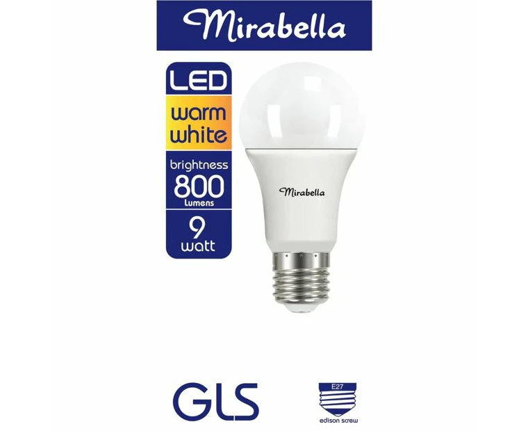 Mirabella GLS LED 9W E27 Edison Screw - Pearl Warm White