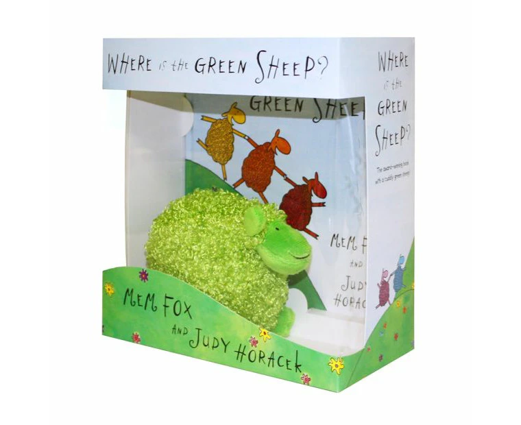 Where Is The Green Sheep? Mem Fox & Judy Horacek Hardback Book & Plush Toy Set