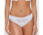 Lace G-String Briefs - Lily Loves - White