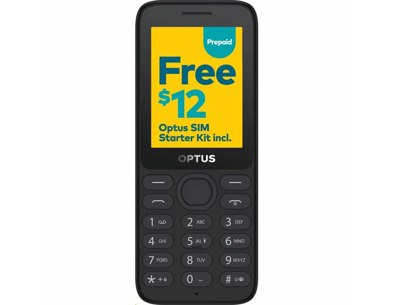 Optus X Lite 4 Prepaid Mobile Phone - Black