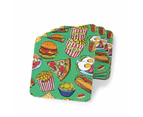 Stubbyz Burgers Junk Food Coaster - Square, 4-piece set