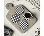 Stubbyz Small Checkerboard Coaster - Round, 1 piece