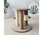 Catio Multiple Pet Cat Scratching Post Furniture Scratcher w/ Hanging Ball Perch