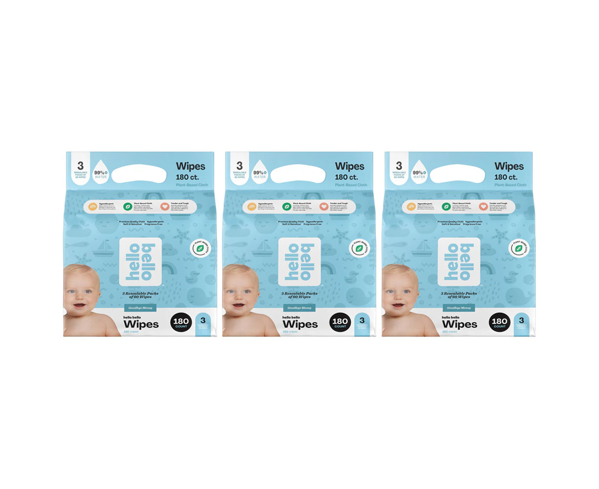 540x Hello Bello Baby Plant Based Hypoallergenic Wet Wipes Fragrance Free