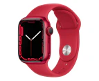 Apple Watch Series 7 41mm (GPS + Cellular) Red Aluminium Case w/ Red Sport Band