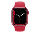 Apple Watch Series 7 41mm (GPS + Cellular) Red Aluminium Case w/ Red Sport Band