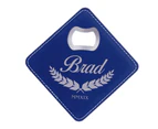 Square Leathers Coaster Small Bottle Opener Presents Wedding Favors Beer Openers Tool Novel Groomsmen Gift for Guests-Color-Blue