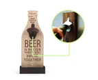 Vintage Wooden Wall Mounted Beer Bottle Opener with Cap Catcher Kitchen Gadgets Tool Home Bar Party Decoration Gifts