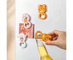 for Creative Cute Cartoon Animal Magnetic Soda Beer Bottle Opener Novelty Household Refrigerator Magnet Kitchen Gadgets-Color-Blue