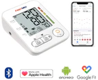 FirstMed Bluetooth Backlit Digital Blood Pressure Monitor Machine Large Cuff Upper Arm Automatic Sync With Apple Health Google