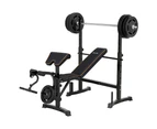 Everfit Weight Bench 10 in 1 Bench Press Home Gym Station 330kg Capacity