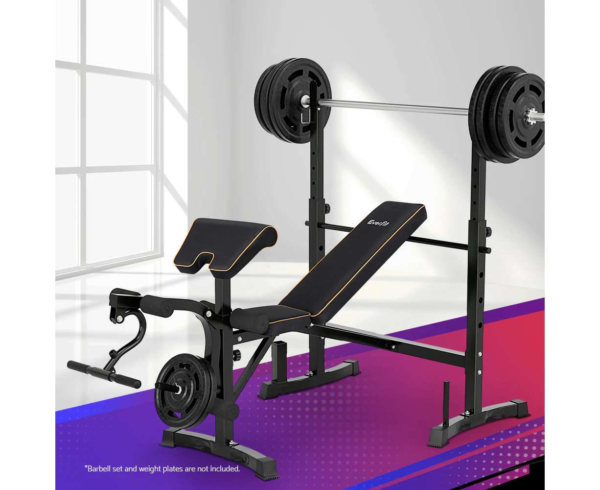 Everfit Weight Bench 10 in 1 Bench Press Home Gym Station 330kg Capacity