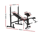 Everfit Weight Bench 10 in 1 Bench Press Home Gym Station 330kg Capacity