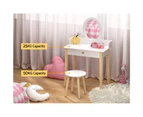 Keezi Kids Dressing Table Chair Set Wooden Leg Vanity Makeup Drawer Mirror