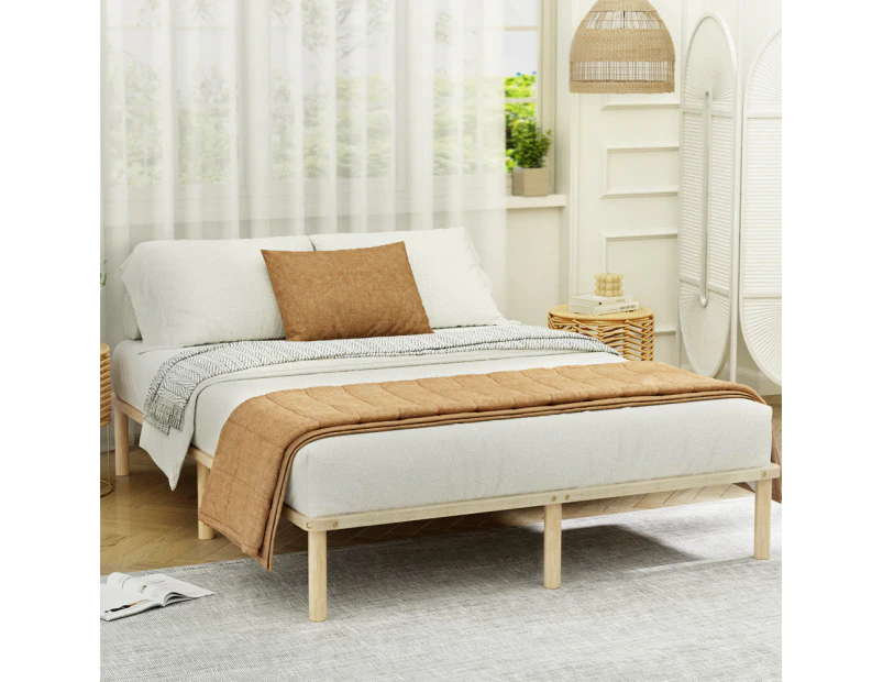 Artiss Bed Frame Double Size Wooden Bed Base AMBA