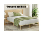 Artiss Bed Frame Double Size Wooden Bed Base AMBA