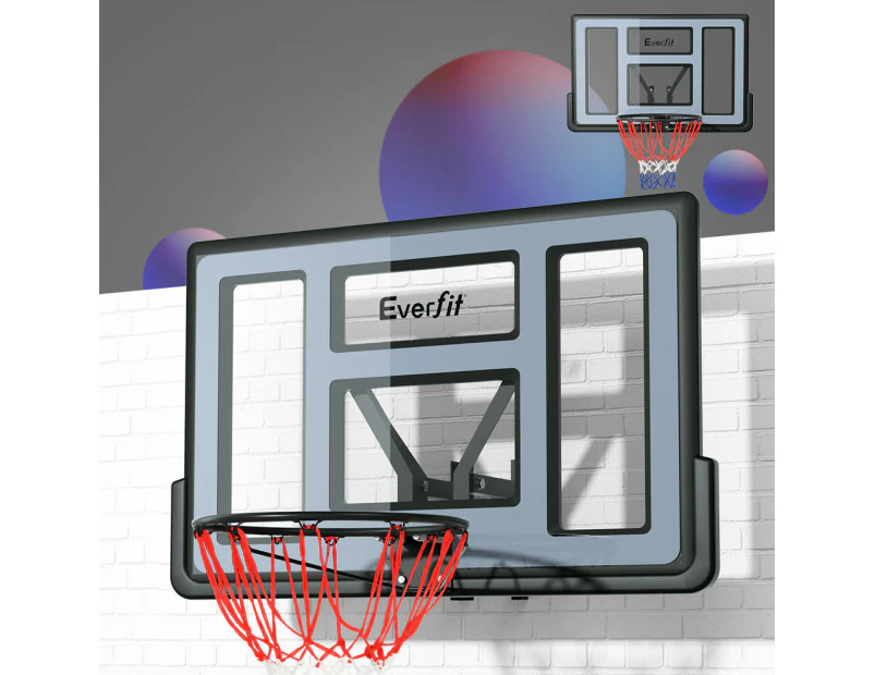 Everfit 45" Basketball Hoop Backboard Wall Mounted Ring Net Sports Pro System