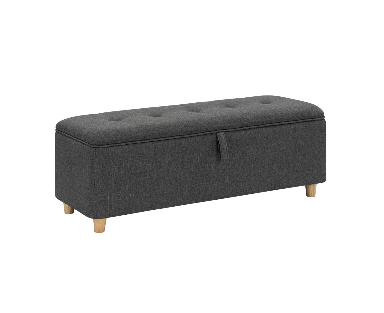 Hattie Storage Ottoman Blanket Box Lounge Bench grey