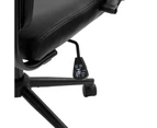 Clement Office Chair Mobile Task Chair with arms Black PU leather