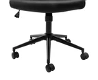 Clement Office Chair Mobile Task Chair with arms Black PU leather