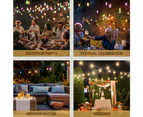 Groverdi 98FT LED Festoon Light Smart RGB String Lights Christmas Party Wedding Outdoor Waterproof