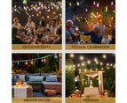 Groverdi 98FT LED Festoon String Lights Outdoor Smart RGB Party Light Christmas Wedding Waterproof