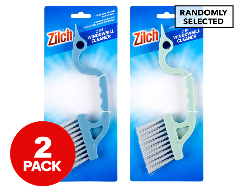 2 x Zilch 2-in-1 Windowsill Brusher - Randomly Selected