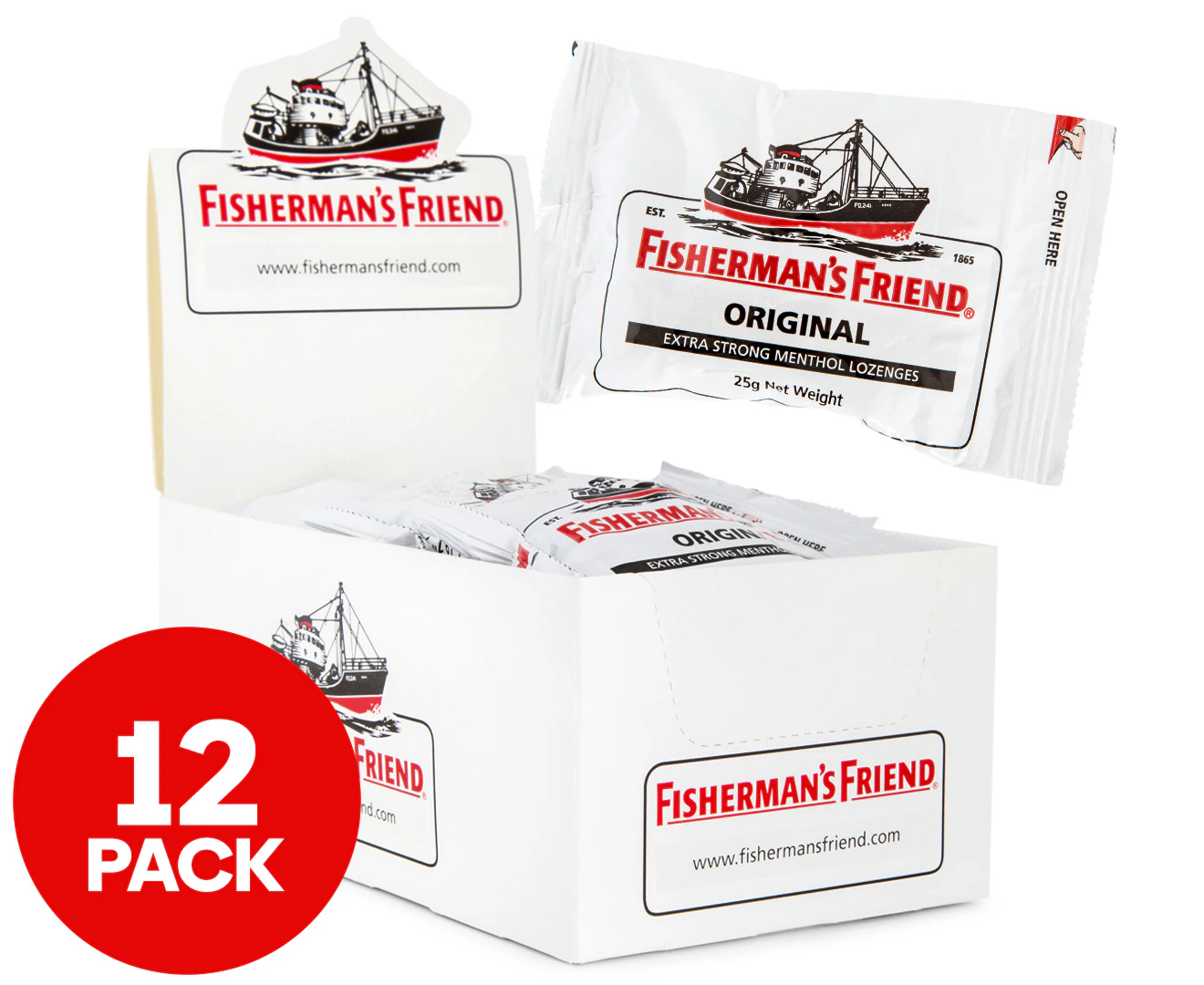 12 x Fisherman's Friend Lozenges Original 25g