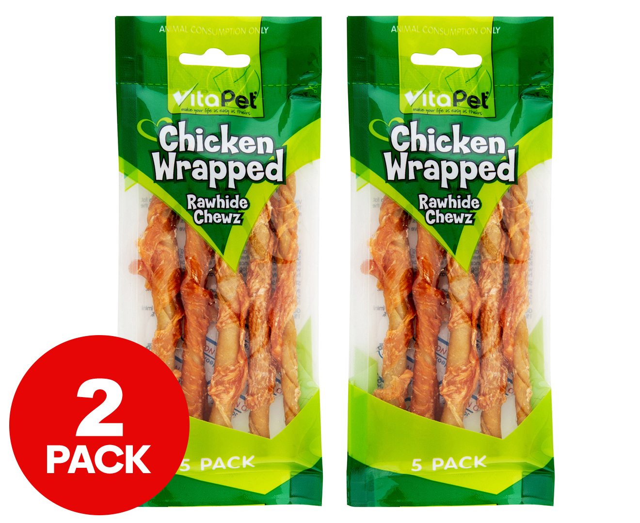 Vitapet chicken clearance wrapped rawhide chewz