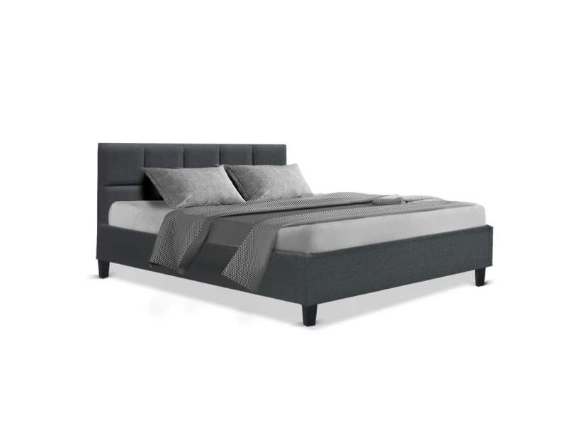 Artiss Bed Frame Queen Size Charcoal TINO