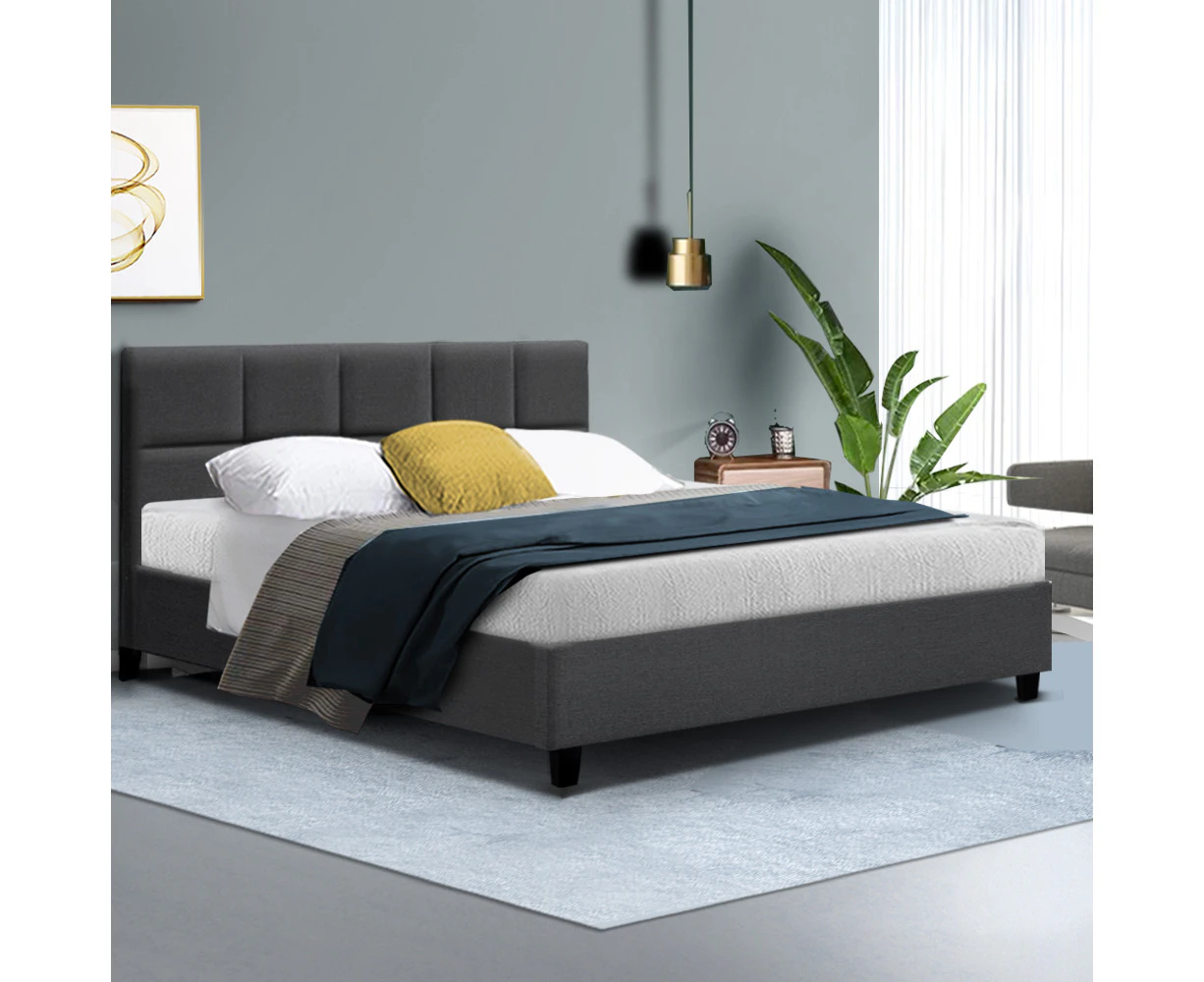 Artiss Bed Frame Queen Size Charcoal TINO