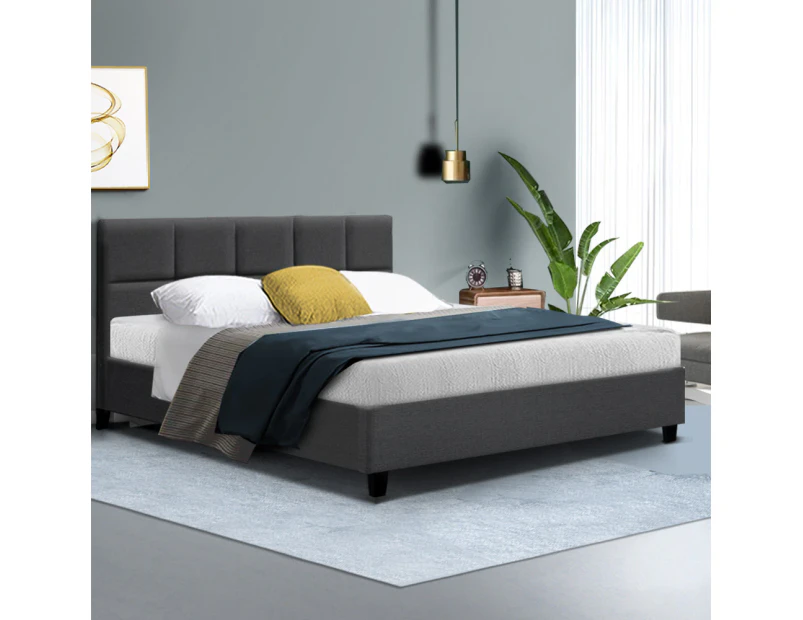 Artiss Bed Frame Queen Size Charcoal TINO